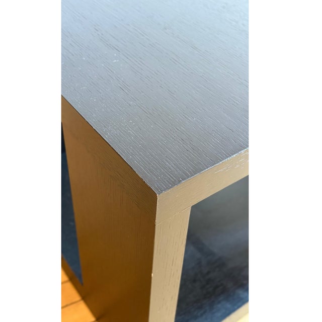 Christian Liaigre Set of 2 - Attributed to Christian Liaigre "Pacha" Side Tables Ebonized Oak For Sale - Image 4 of 9