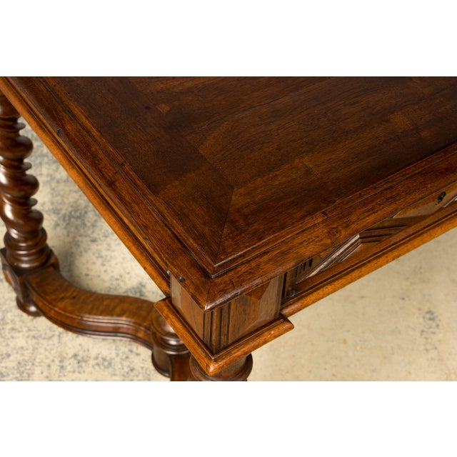 Late 19th Century French Louis XIII Style Walnut Writing Table For Sale - Image 15 of 18