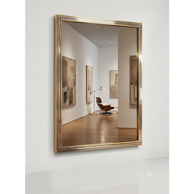 1970s Vintage Italian Furniture Set with Console Table and Wall Mirror, 1970s, Set of 2 For Sale - Image 5 of 10