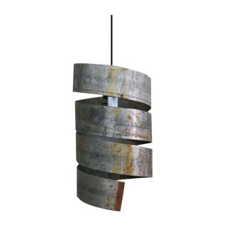 Industrial Spiral Pendant Light For Sale