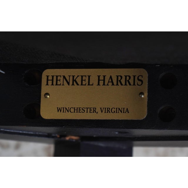 Set of 10 Henkel Harris Black Finish Hepplewhite Dining Room Chairs For Sale - Image 16 of 18