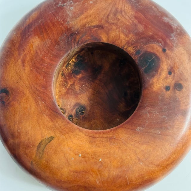 Wood Burlwood Tealight Candle Holders - Set of 2 For Sale - Image 7 of 8