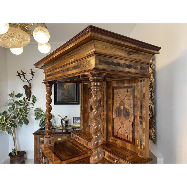 Vintage Baroque Brown Secretary For Sale - Image 6 of 18