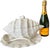 Wonderfully sculptural shell-form tureen in glossy white ceramic, complete with its coordinating underplate and ladle....