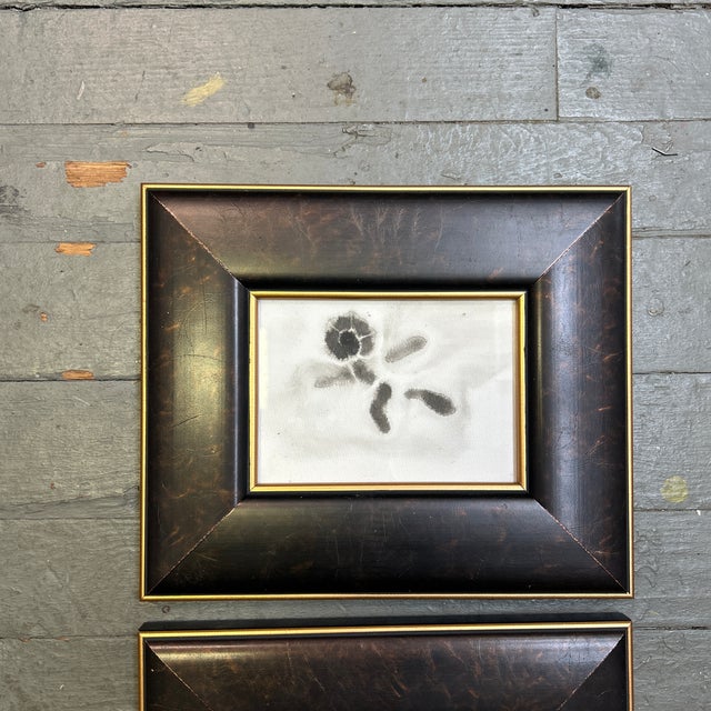 Contemporary Two Contemporary Original Dancing Figures Black Ink Watercolor Paintings - Set of Two For Sale - Image 3 of 5