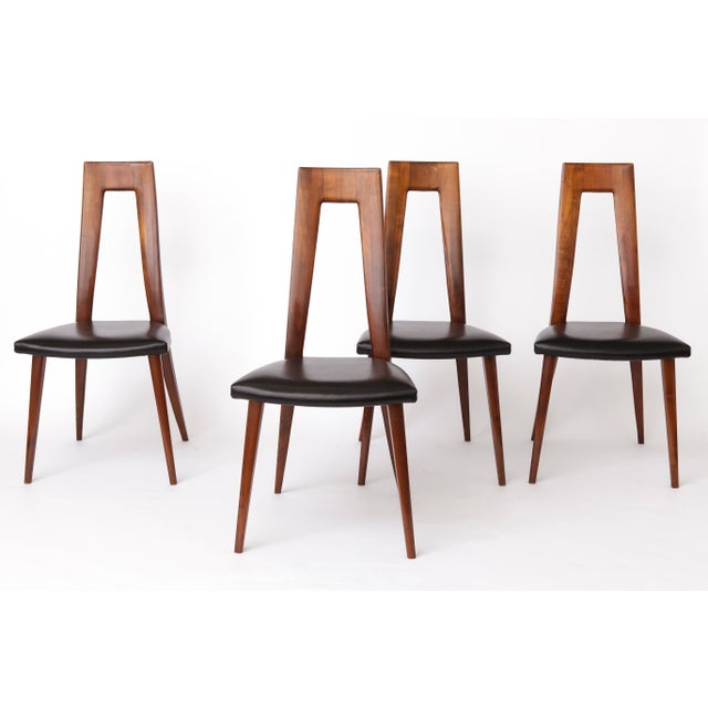 Vintage German Leather Dining Chairs by Ernst Martin Dettinger for Veil, 1960s, Set of 4 For Sale - Image 9 of 9