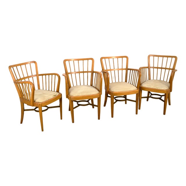 Armchairs, Italy, 1950s, Set of 4 For Sale