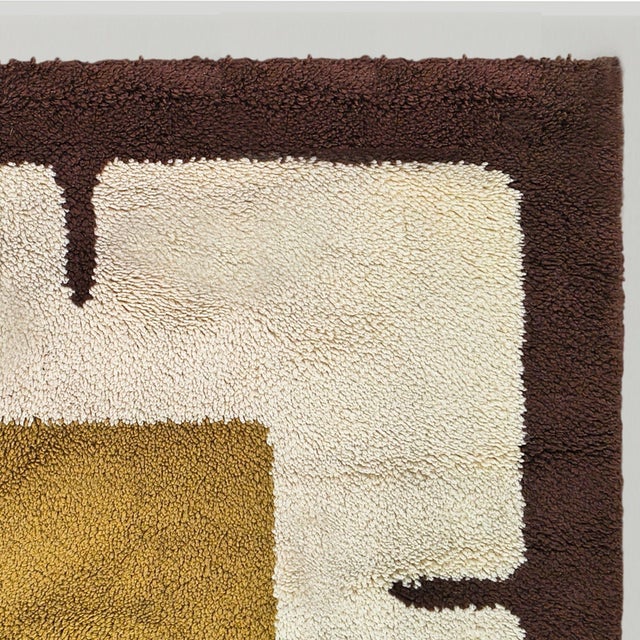 Space Age Geometric Rug in Wool, Italy, 1970s For Sale - Image 10 of 14