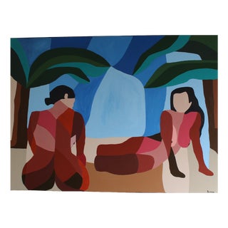 Bodasca, Nude Women in the Shade, 2026, Acrylic on Canvas For Sale