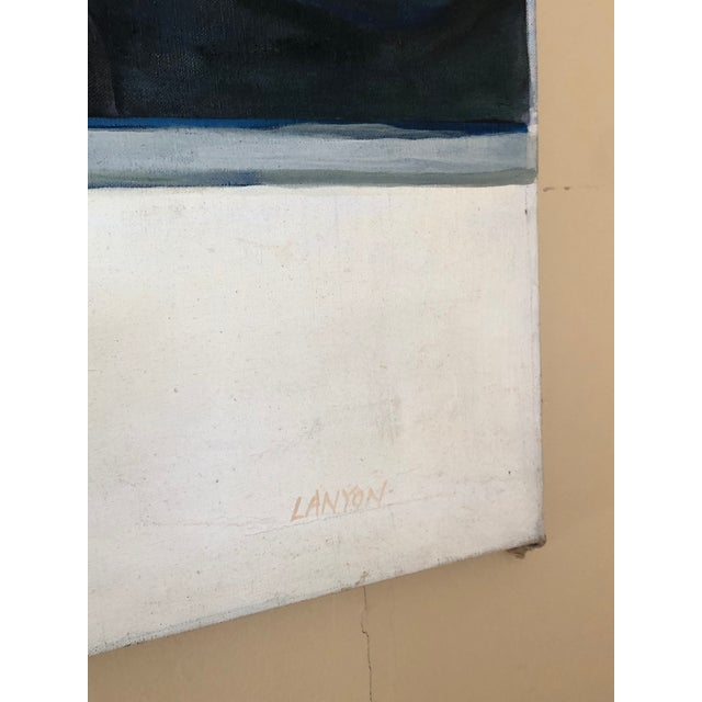 Large Mid 20th Century Original Window View With Still Life Painting by Ellen Lanyon For Sale - Image 12 of 13