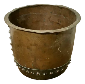 Antique Riveted Copper Planter, 1890s