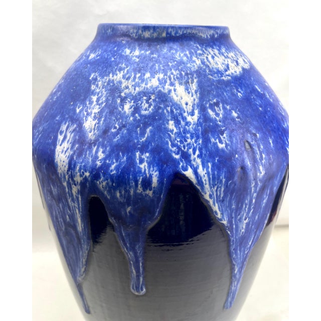 Large Vintage Fat Lava Floor Vase, 1962 For Sale - Image 6 of 8