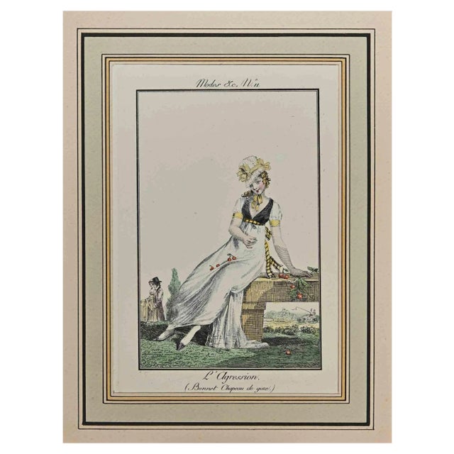 Philibert-Louis Debucourt, L'Agression, Original Etching, 1797 For Sale