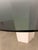 Gray Travertine & Smoked Glass Dining Table For Sale - Image 8 of 8