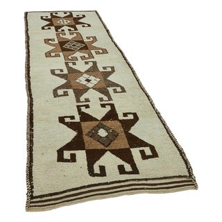 Beige Bohemian Runner Rug For Sale