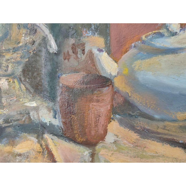 Oil Painting Still Life With a Samovar Mishurovsky v. V. For Sale - Image 6 of 10