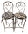 Wrought Iron Barstools - A Pair For Sale