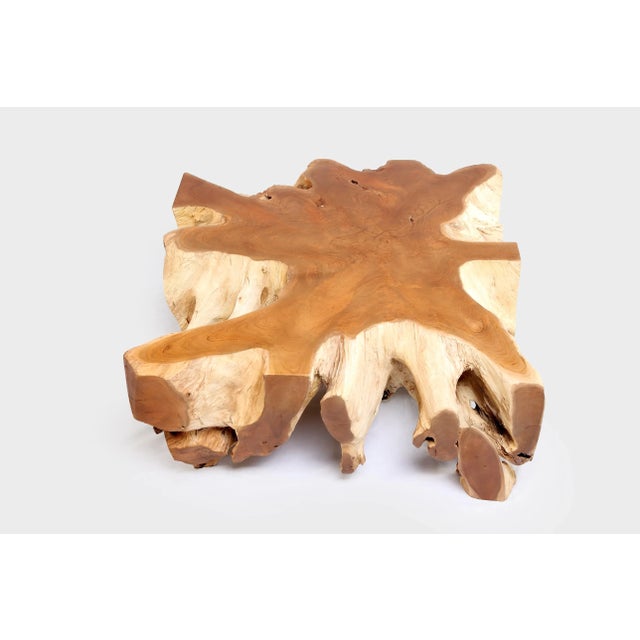 Inspired by the beauty of natural root form, this organic teak coffee table is handcrafted from one piece of salvaged teak...
