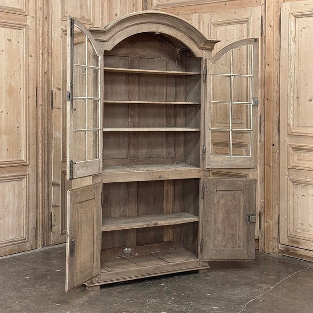 18th Century French Provincial Stripped Oak Bookcase For Sale - Image 16 of 18