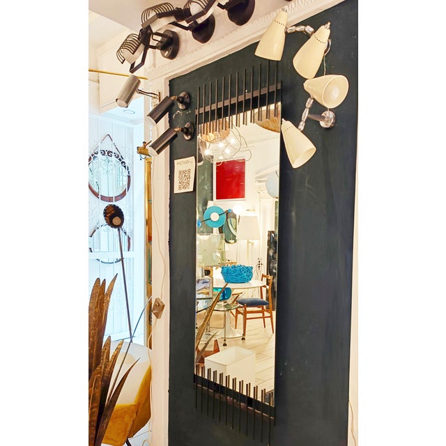 Ettore Sottsass Wall Mirror by Ettore Sottsass for Santambrogio & De Berti, Italy, 1950s For Sale - Image 4 of 6