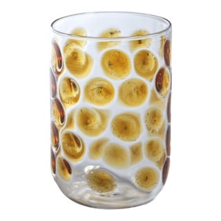Airelles Glass Tumbler- Amber - Set of Four For Sale