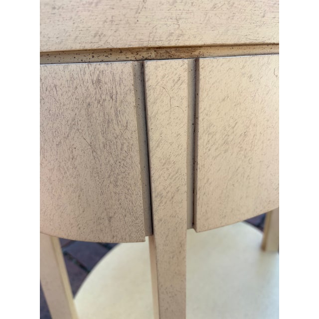 1980s Charles Pfister for Baker Furniture Oval Side/Bedside Table For Sale - Image 14 of 18