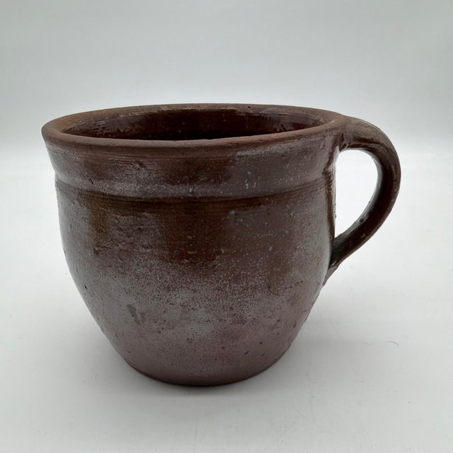 Antique Pennsylvania Redware Handled Crock, Lancaster County, Mid-19th Century For Sale - Image 13 of 13