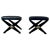Set of Stools in Black Lacquered Wood and Blue Leather For Sale - Image 12 of 12