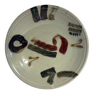 1990s Glazed Studio Pottery Charger For Sale