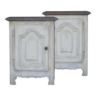 French Provincial Handmade Oak Nightstands For Sale