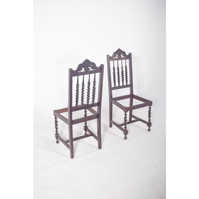 Turned Dining Chairs, 19th Century, Set of 2 For Sale - Image 3 of 12
