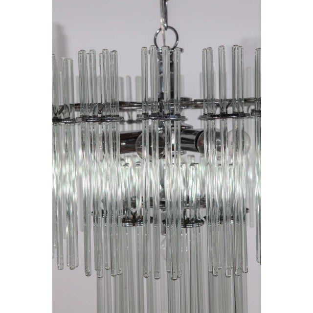 1970s Chrome and Glass Fixture For Sale - Image 4 of 8