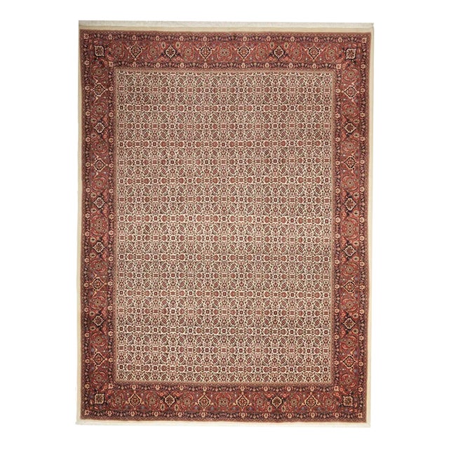 Middle Eastern Bijar Rug in Hand-Knotted Wool For Sale