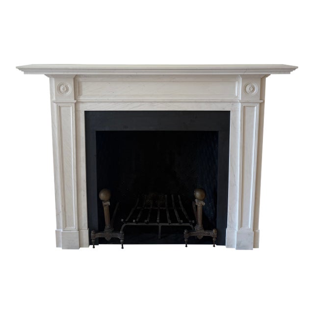 Chesneys “The Langley” Regency Period Reproduction Statuary Marble Mantel For Sale