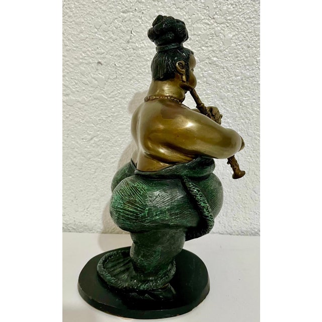 Bruno Luna, Polychrome Bronze Sculpture Jazz Nightclub Singer Clarinet Player Bruno Luna For Sale - Image 4 of 8