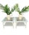 1970s Vintage Mersman Faux Bamboo Cane Palm Beach White Glass Top Side Tables- a Pair For Sale - Image 5 of 11
