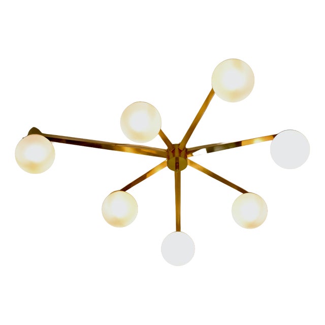 Stella Sette Lune Chandelier by Angelo Lelii for Arredoluce, Italy, 1960s For Sale
