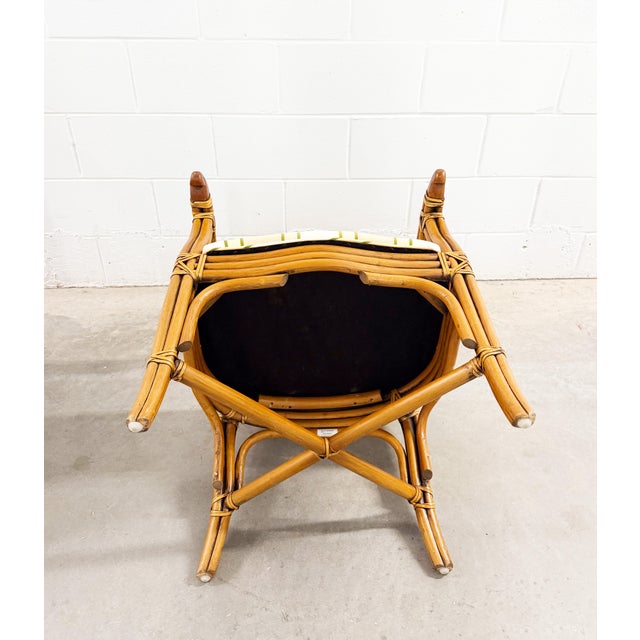 Set of 4 Vintage Bamboo and Mahogany Chippendale Dining Chairs For Sale - Image 15 of 15