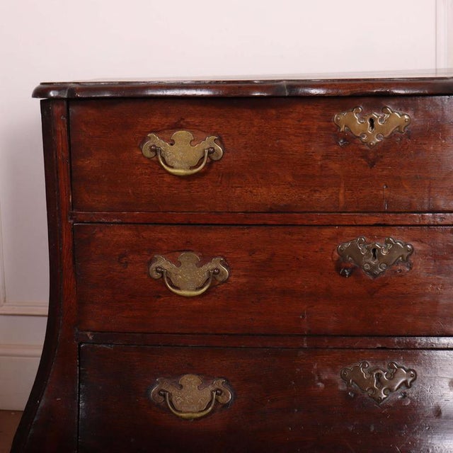 Lovely 18th C Dutch bombe commode. Fabulous colour. 1780 This piece is designed in the style of the selected designer...