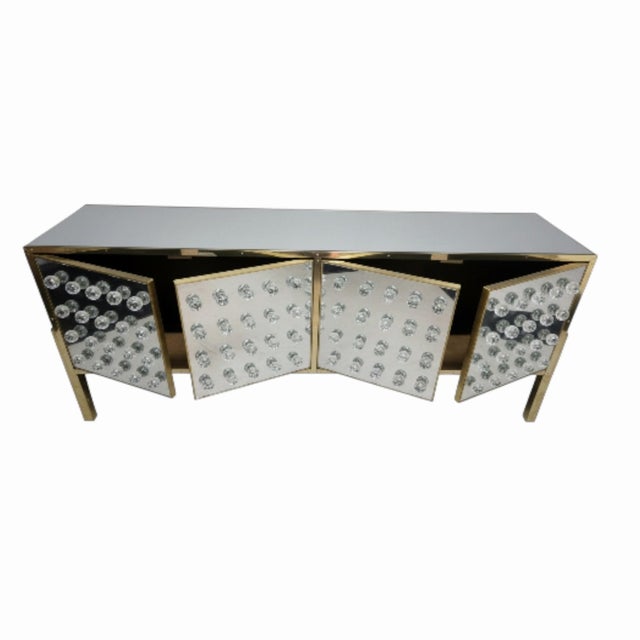 Handcrafted Italian Sideboard with Brass and Mirror from Justfurnituress SRL For Sale - Image 10 of 11