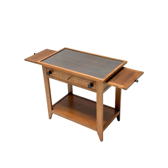 1920s Art Deco Serving Table in Oak and Ebony by Hendrik Wouda, 1924 For Sale - Image 5 of 10