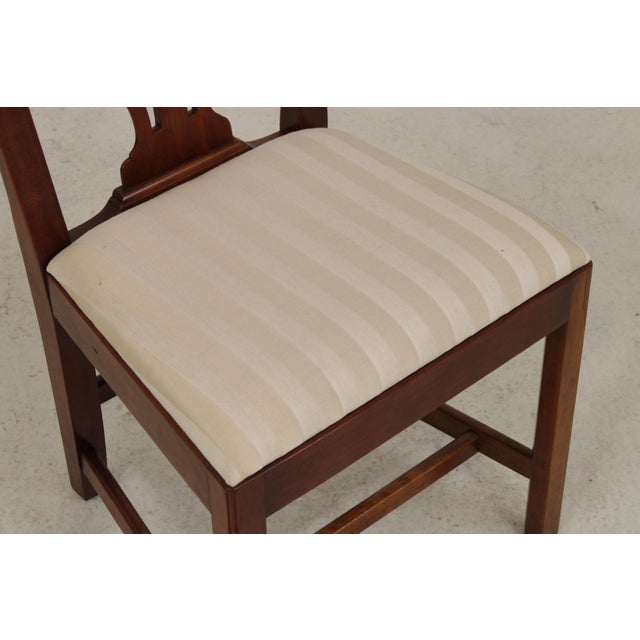 Stickley Set of 6 Cherry Chippendale Style Dining Chairs For Sale - Image 12 of 15