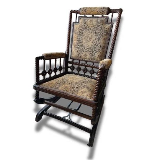Traditional Antique Hunzinger Platform Rocker For Sale - Image 3 of 6