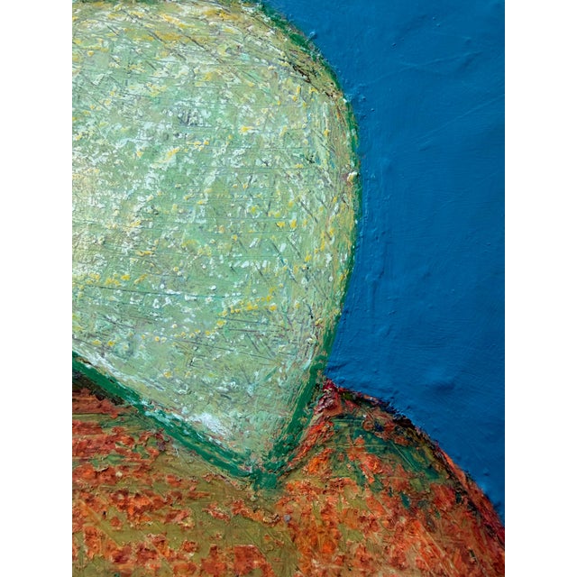 "Strange Potion" is an original abstract mixed media painting on canvas by Zac Woodiel. This piece features various shades...