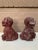 Stone Antique Chinoiserie Cast Stone Foo Dogs With Timeworn Painted Finish, Pair For Sale - Image 7 of 9