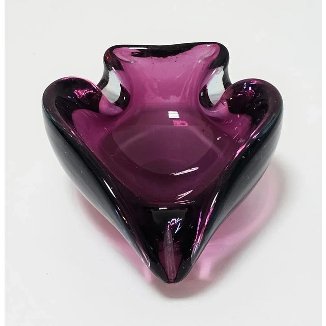 Mid-Century Modern Murano Glass Ashtray in Purple Glass, Italy, 1960s For Sale - Image 3 of 10