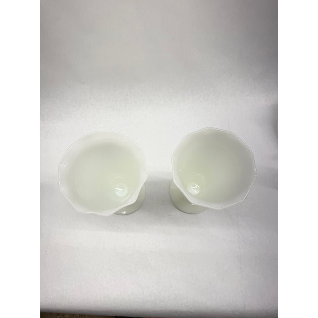 1960s Mid-Century Vintage Fenton Hobnail Milk Glass Vases - Pair For Sale - Image 5 of 5