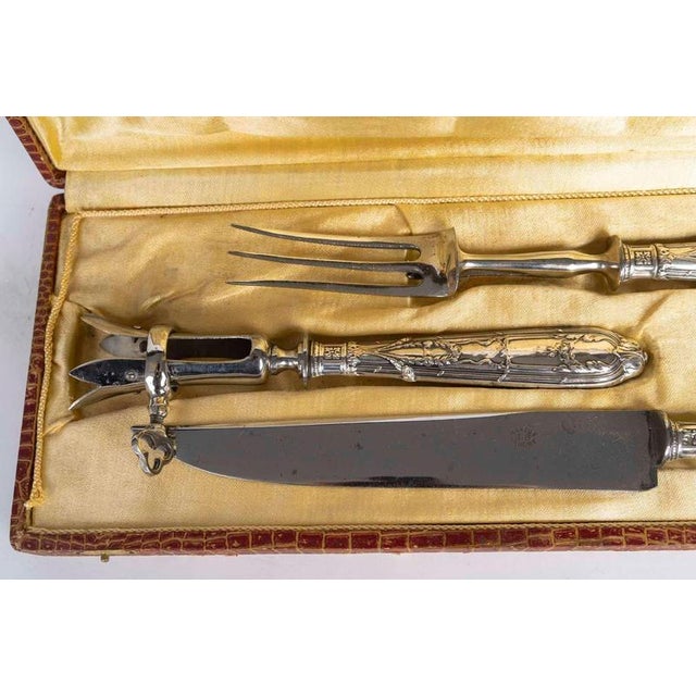 Napoleon III Silver Flatware Set, 19th Century, Set of 3 For Sale - Image 5 of 8