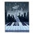 12' Foot Hand Painted Jazz Cityscape Oil on Canvas Screen For Sale