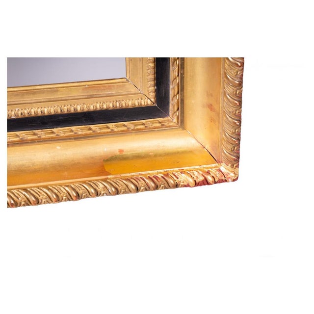 Antique Gilded Frame with Carvings, Early 1900s For Sale - Image 5 of 13